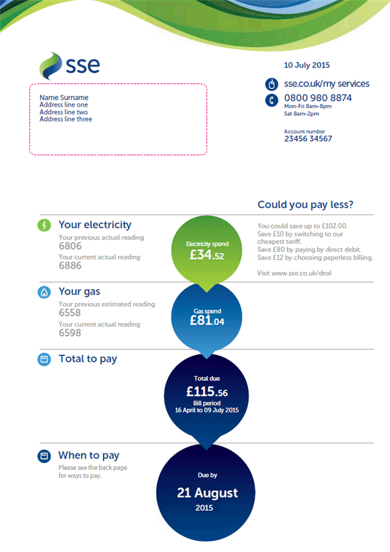 New SSE bill design aims to end energy bill confusion SSE